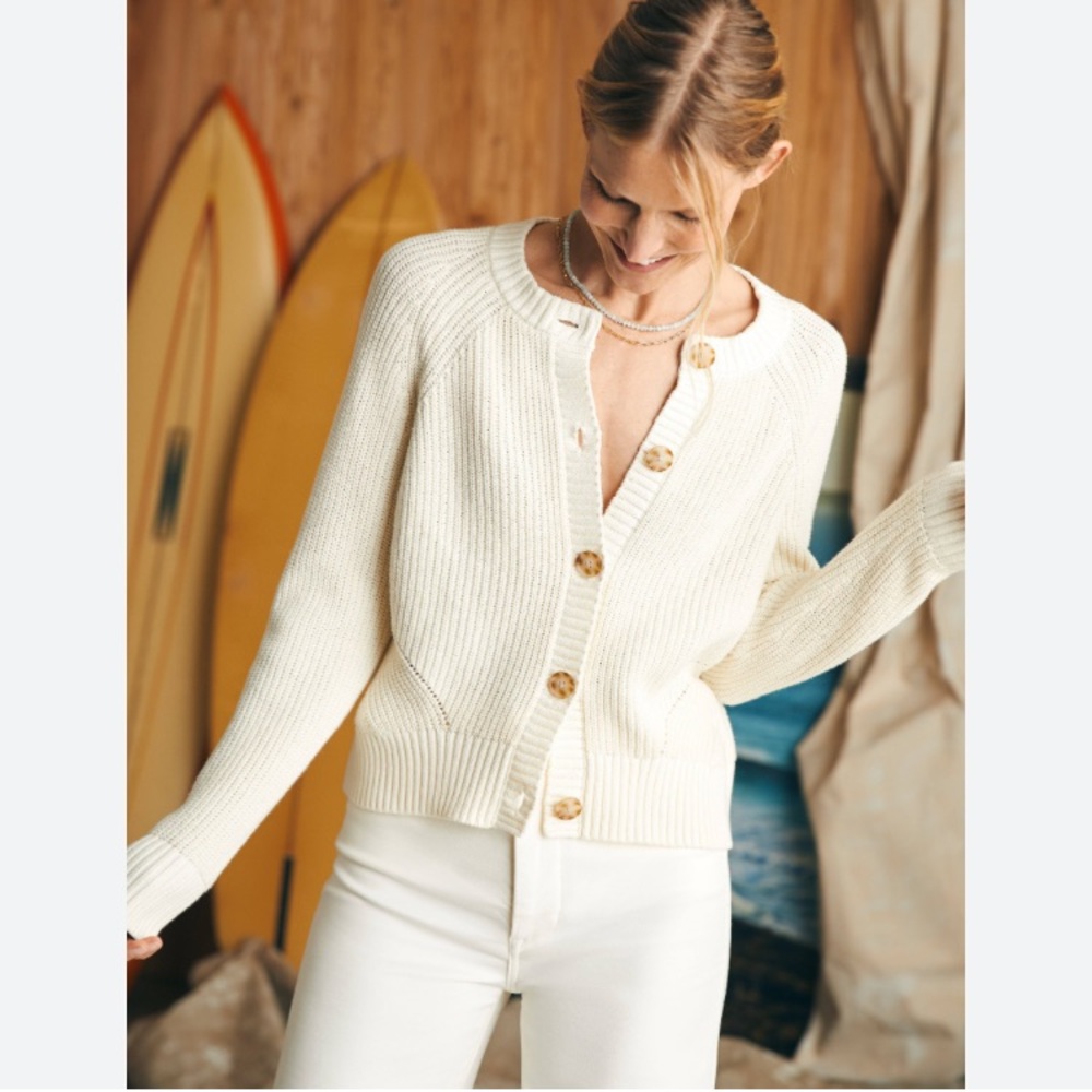 Faherty sunwashed fisherman cardigan